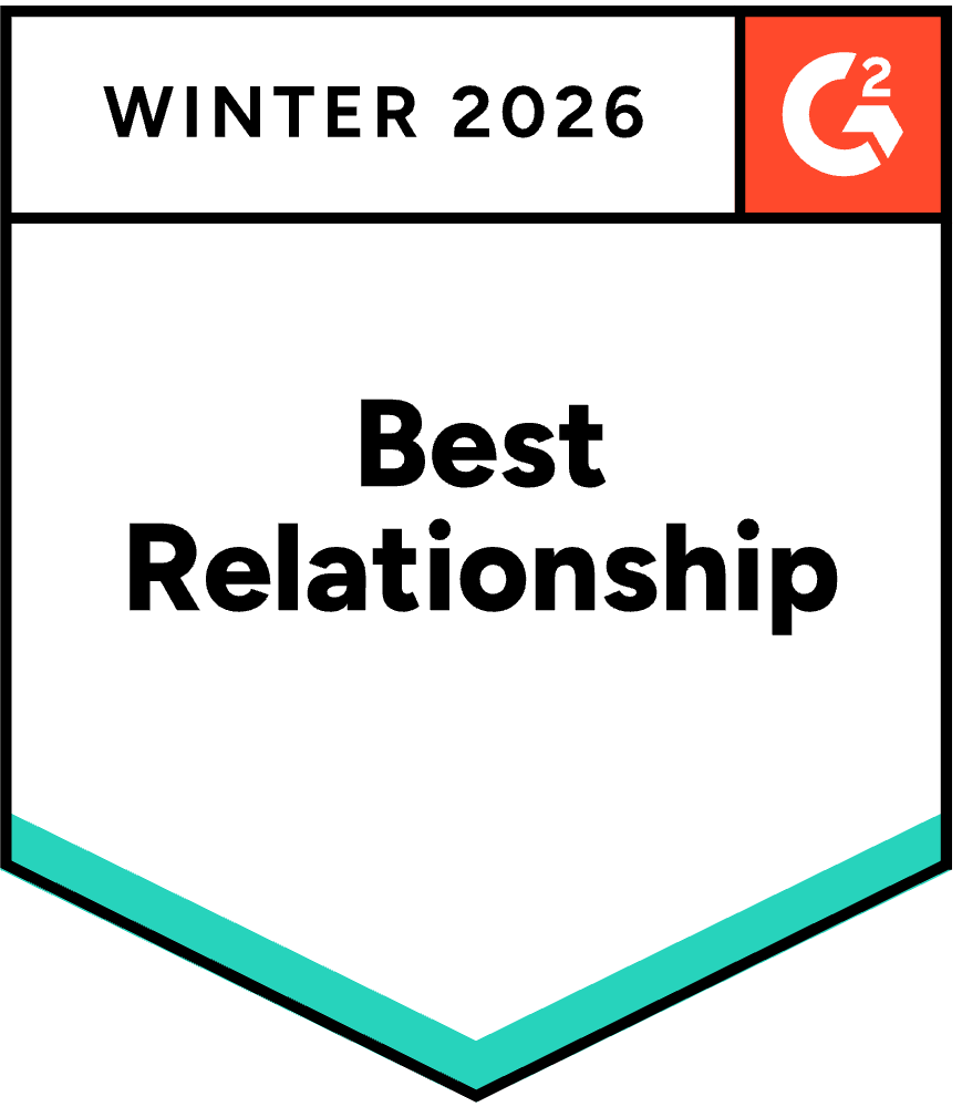 G2 Best Relationship Award - Winter 2026