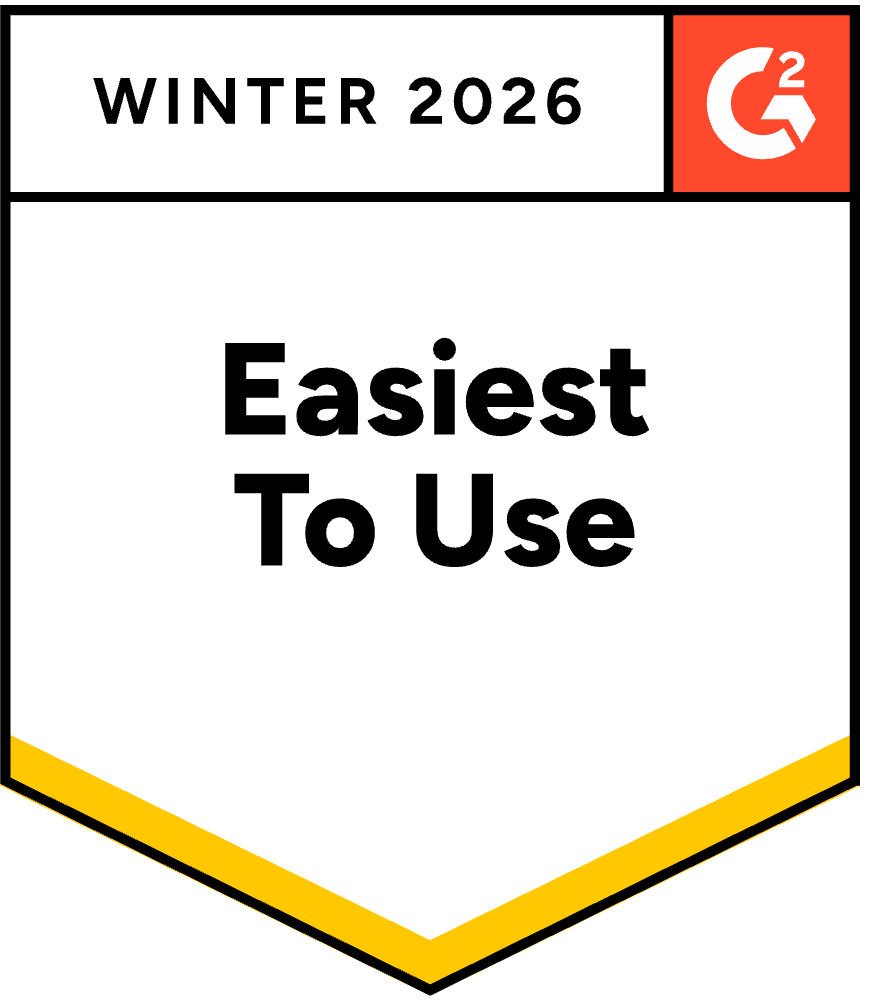 G2 Easiest To Use Award - Winter 2026