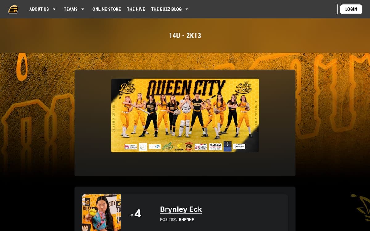 Queen City Buzz Softball Softball roster page