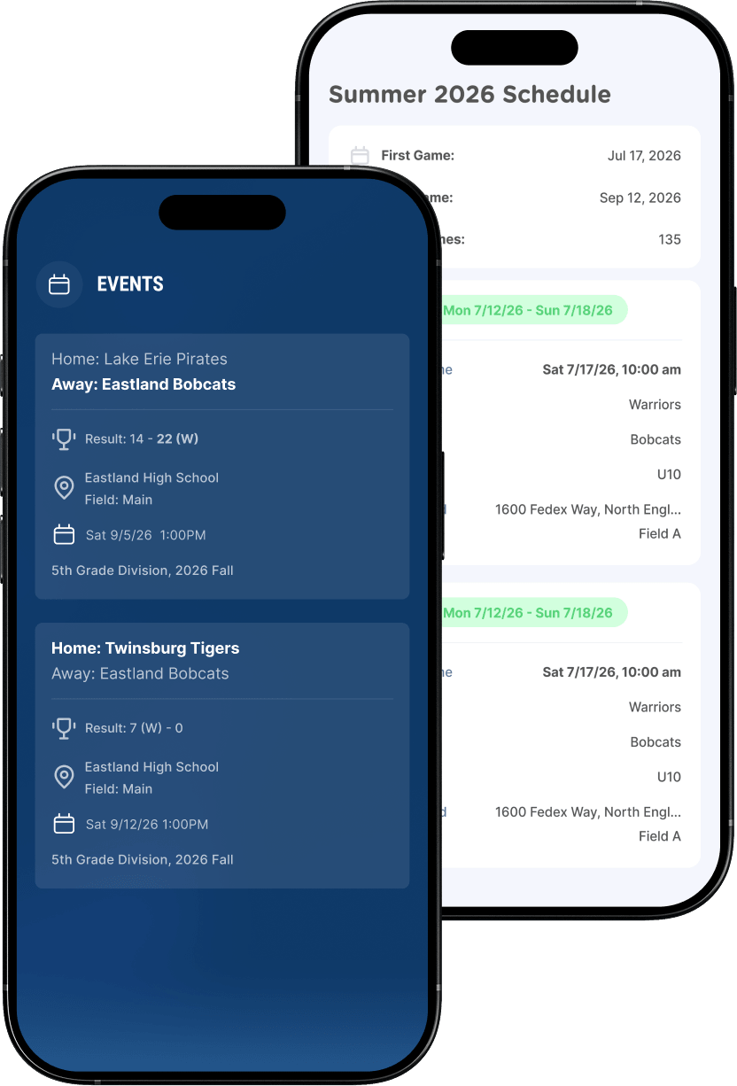 Draft schedule editing screen in Jersey Watch